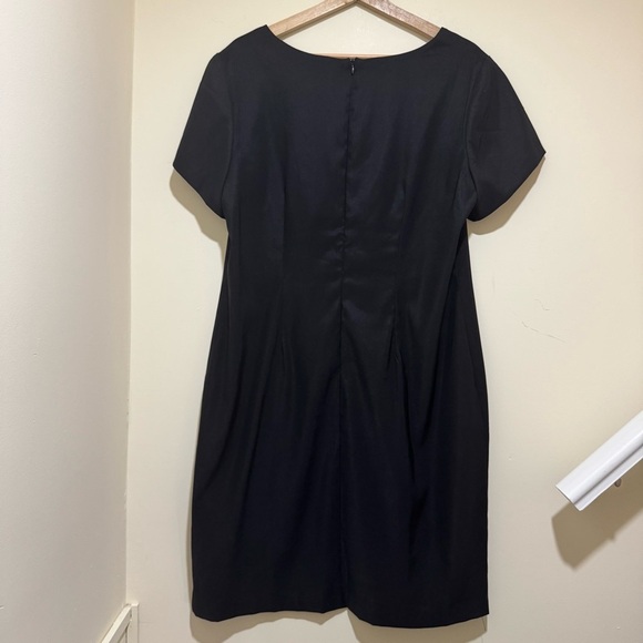 Women’s DressBarn Formal Black Nude Detail Lace Tight Short Sleeve Dress Size 16 - Picture 10 of 16